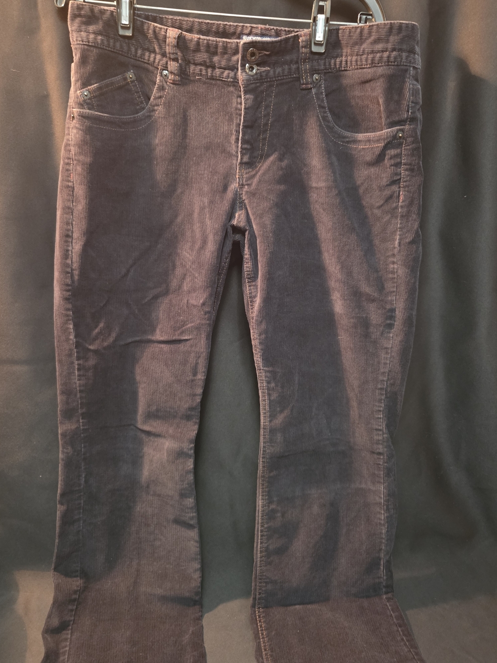 Corduroy Flare Jeans in Dark Brown - Women
